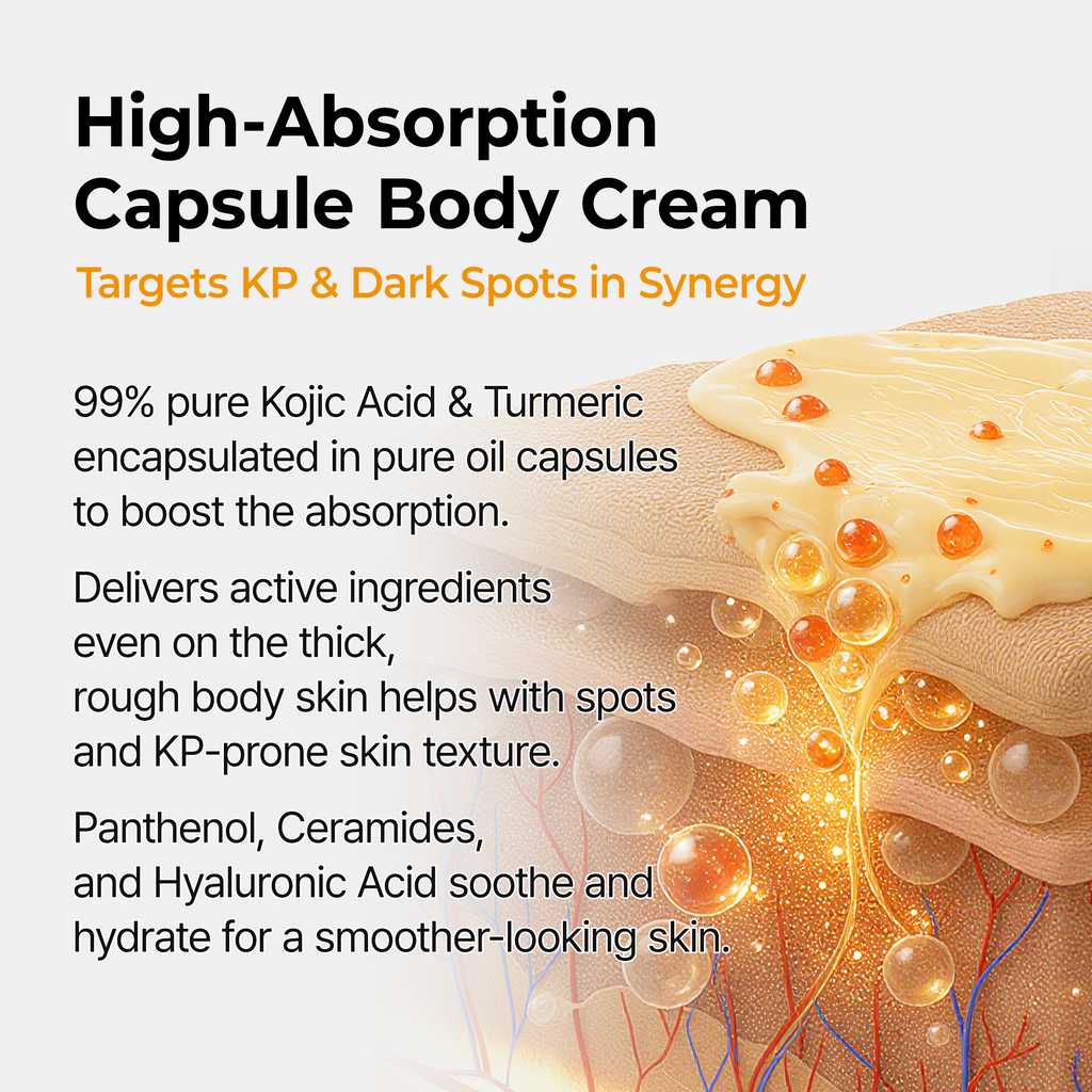 Kojic Acid Turmeric Capsule Body Cream